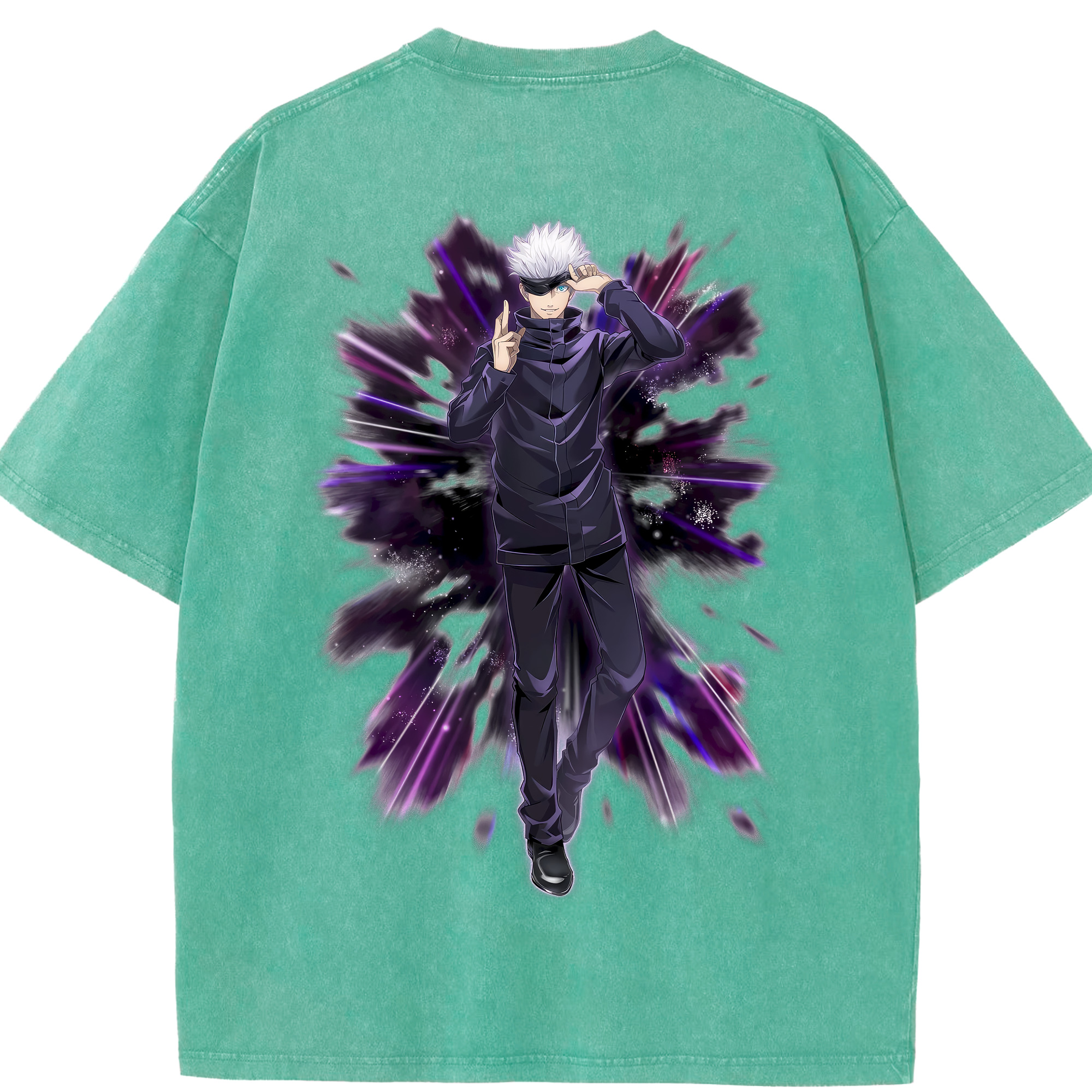 （画像用） 呪術廻戦 Jujutsu Kaisen 綿100% ヴィンテージ風 半袖Tシャツ（背面プリント）